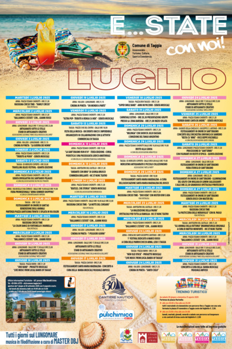 Ecco il calendario degli eventi estivi di luglio