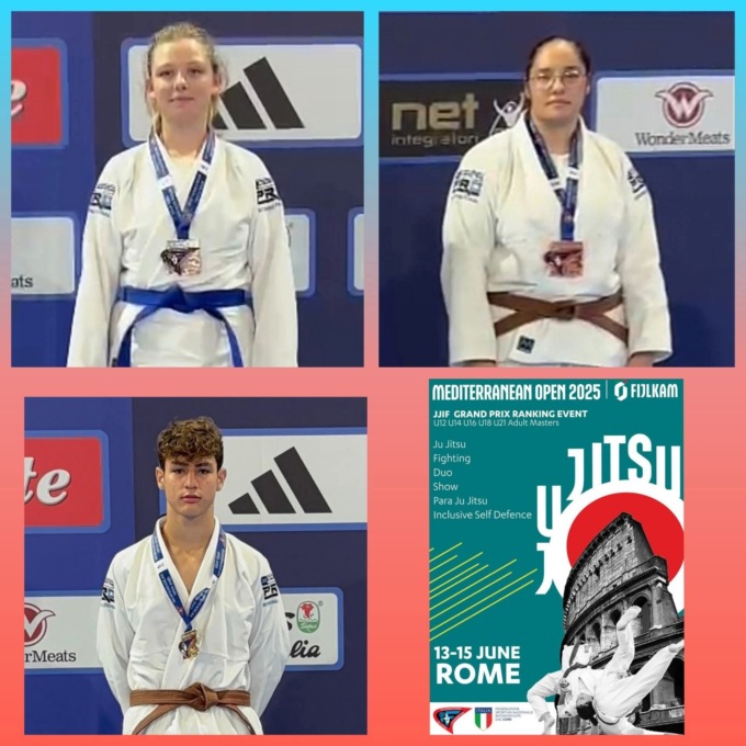 Due ori e un bronzo per i judoka armesi al Mediterranean Ju Jitsu Open 2025