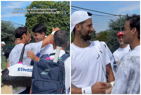 La simpatica presa in giro di Djokovic a Fognini e Alcaraz: “Che romantici”