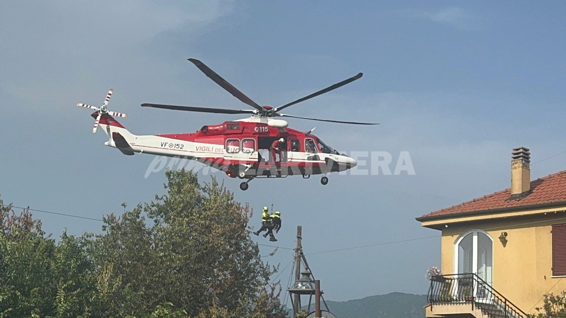 soccorso caduto da muretto perinaldo incidente