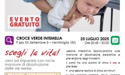 Ventimiglia: corso gratuito sulle manovre di disostruzione pediatrica