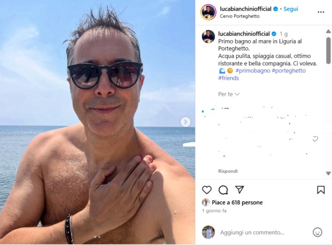 Luca Bianchini al “Porteghetto” di Cervo