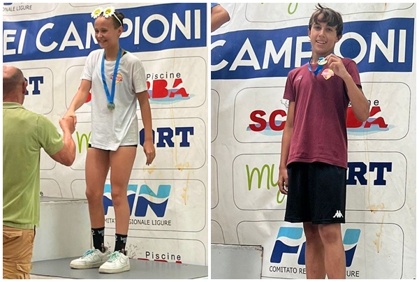 Doppio bronzo per Martina Cargnino Matolda e Daniele Ascheri  alle Finali regionali esordienti di nuoto