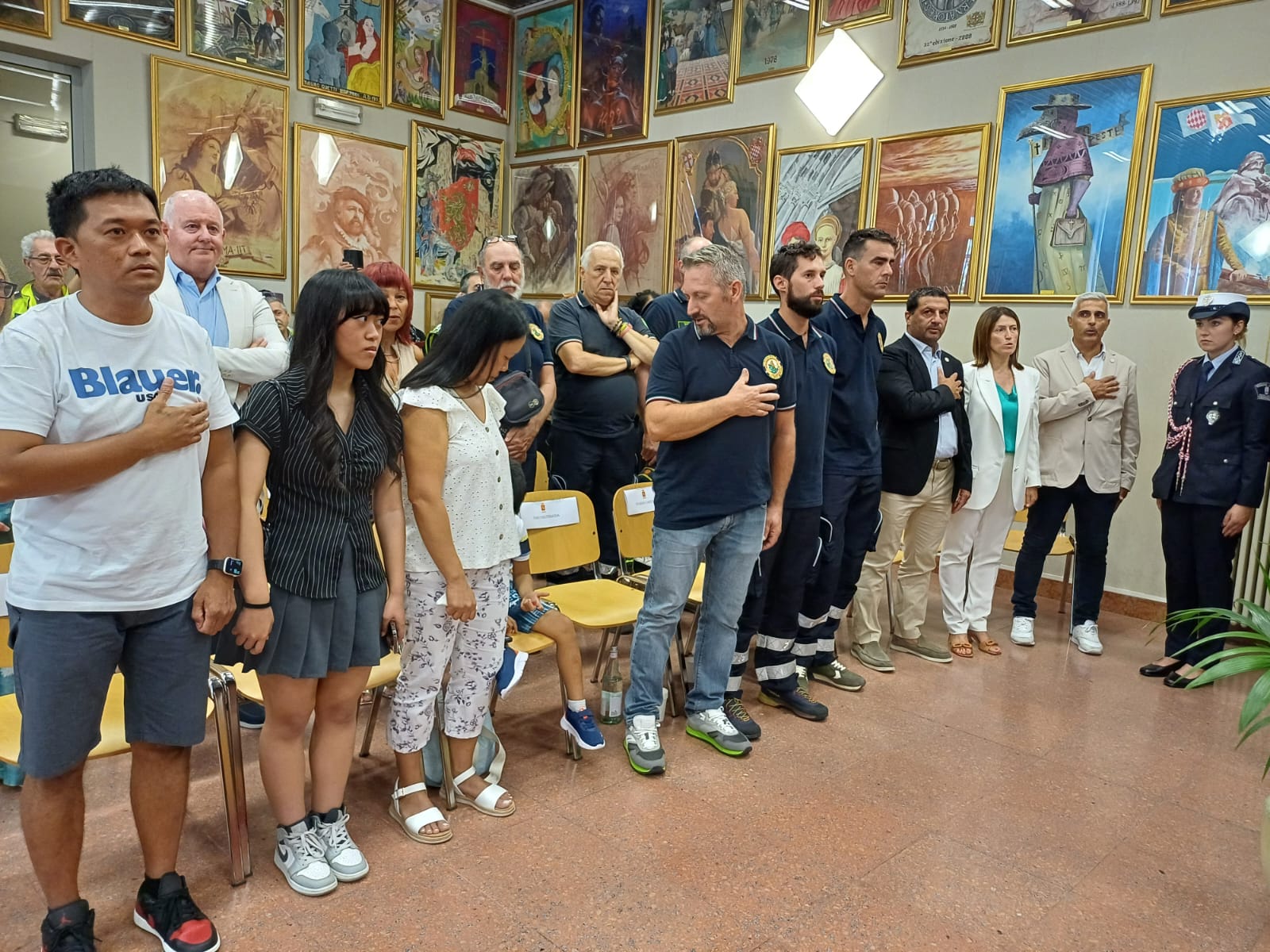 cerimonia soccorritori allen bernard ganao bimbo scomparso latte ventimiglia comune 16 luglio 2025 _13