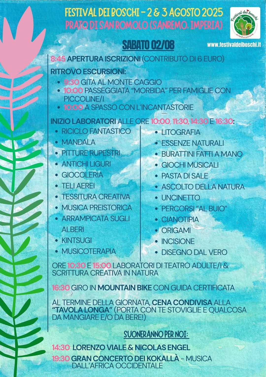 locandina festival boschi sabato 3