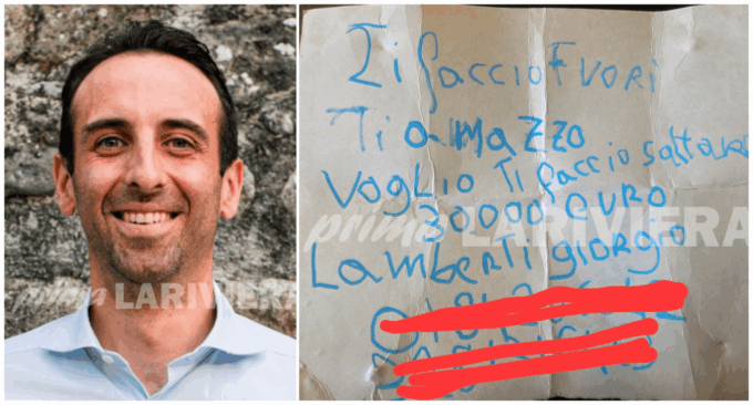 Minacciato di morte il vicesindaco di Dolceacqua: “Ti faccio fuori”