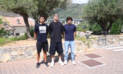 Tobias Del Piero e i nuovi acquisti della Sanremese arrivati oggi in città