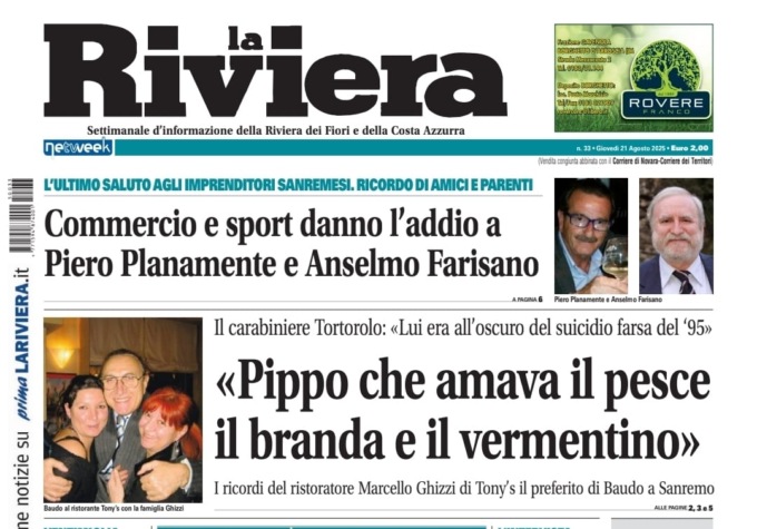 Le esclusive de La Riviera oggi in edicola. Buona lettura!