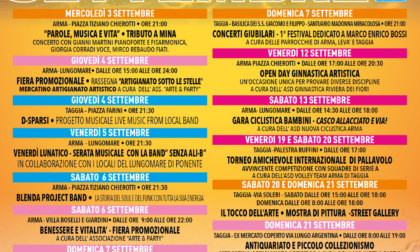 Presentato il calendario appuntamenti di settembre