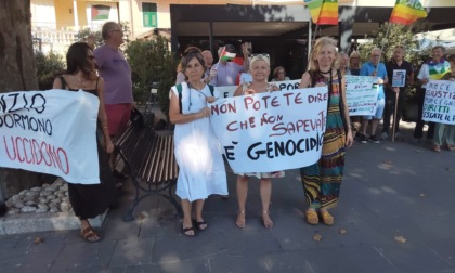 Il ponente per la Palestina. Grande partecipazione al flash mob