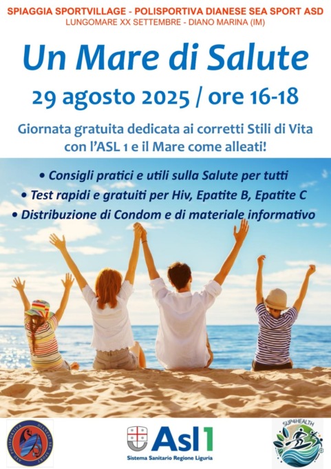 Venerdì a Diano Marina “Un Mare di Salute”