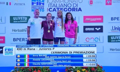 Rari Nantes al 16° posto nella classifica di società juniores femminile è prima tra le liguri