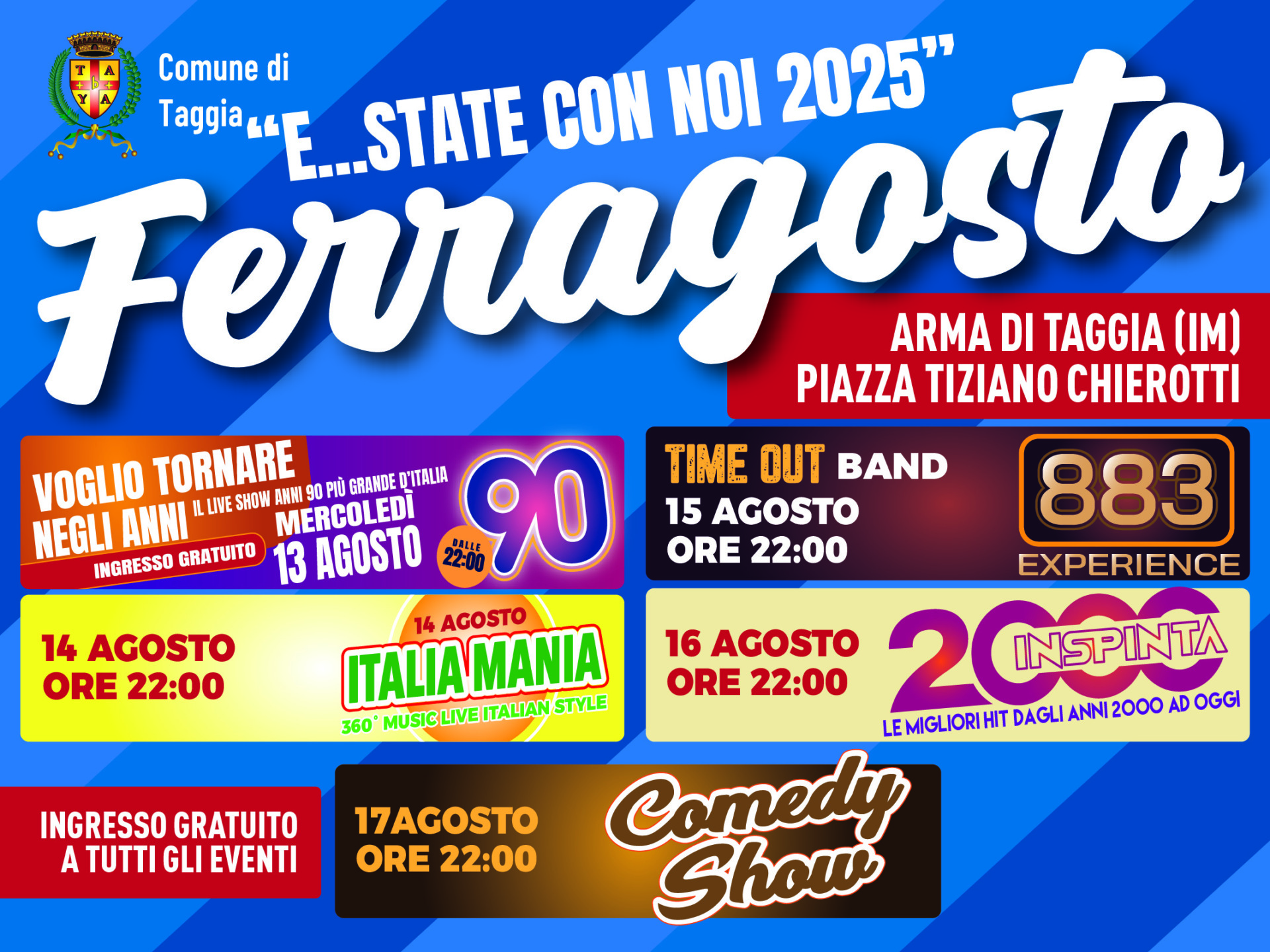 Locandina Eventi Principali Ferragosto 1