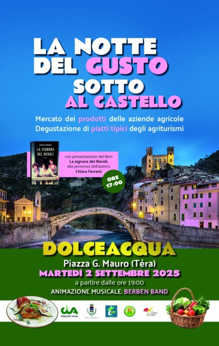 Martedì 2 a Dolceacqua la Notte del Gusto sotto al Castello