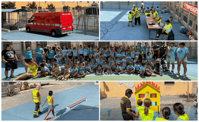 Un centinaio di bambini dell’Educamp di Taggia a Pompieropoli