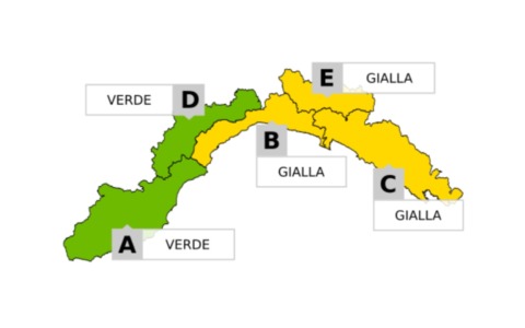 Pioggia in arrivo, allerta gialla in parte della Liguria