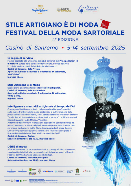 Dal 5 al 14 settembre a Sanremo Stile Artigiano è di Moda