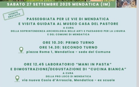 A Mendatica un percorso nelle memorie dell’Alta Valle Arroscia