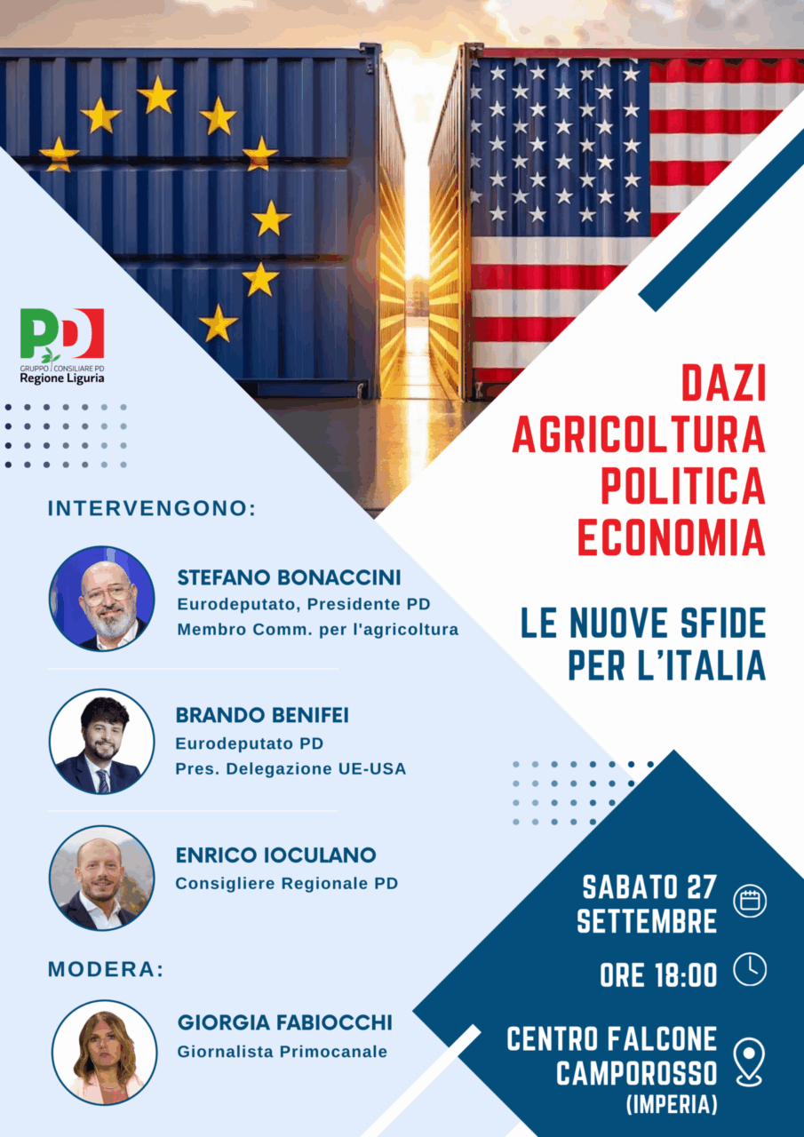 Agricoltura, dazi ed economia: a Camporosso confronto con Bonaccini, Ioculano e Benifei