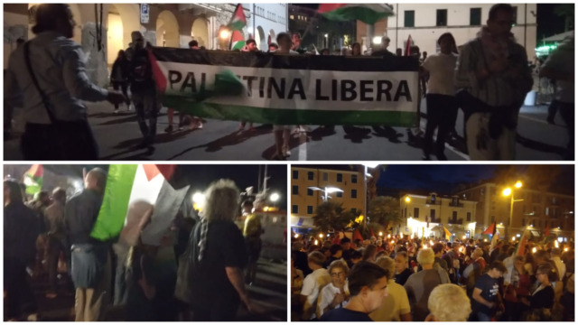 In mille alla fiaccolata “pro-pal” di Imperia