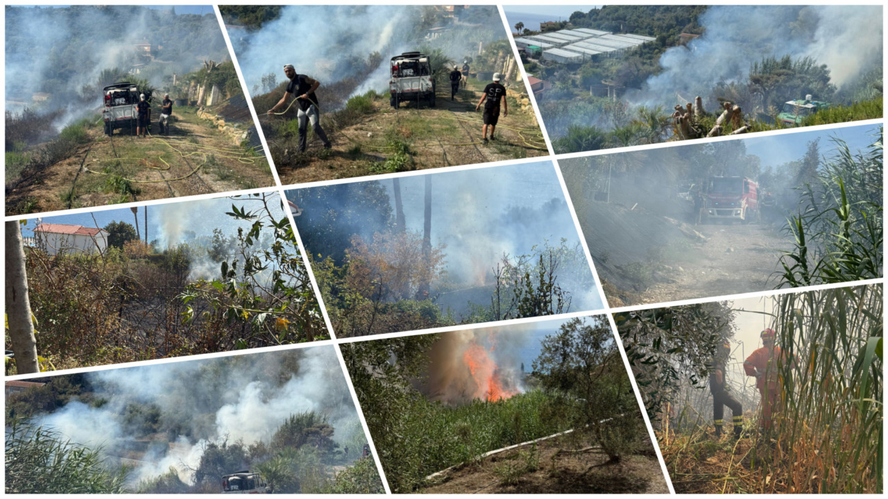 Incendio Pian di Poma: le immagini delle operazioni per domare le fiamme