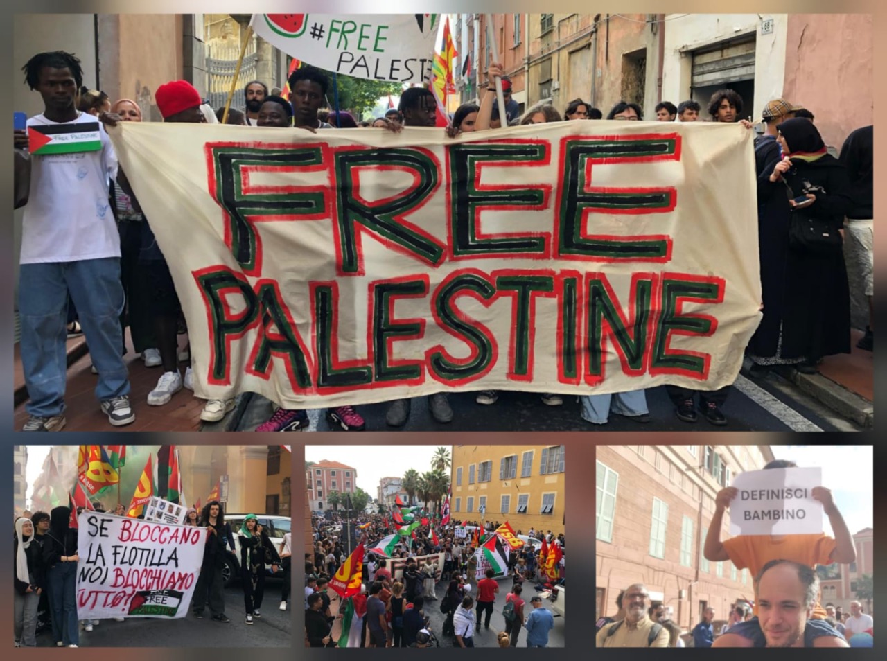 Manifestazione pro Palestina, fiume di gente a Imperia