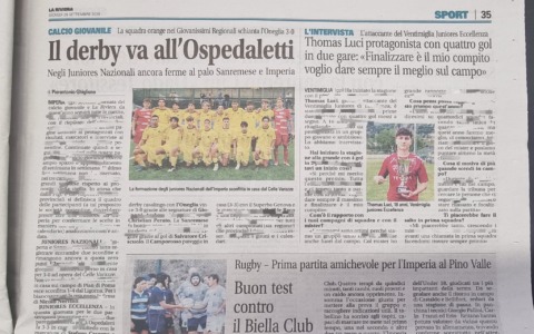 Su La Riviera tutti i risultati del calcio giovanile