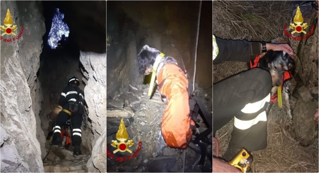 Cane precipita in un pozzo a Molini di Triora, salvato dai vigili del fuoco