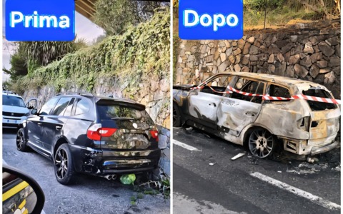 La BMW data alle fiamme era lì da oltre due mesi. La protesta di un residente: “Avvertiti i Vigili, nessuno è intervenuto”