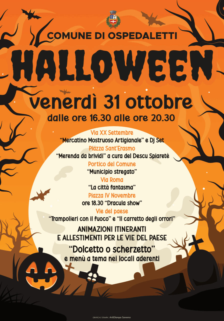 Ospedaletti pronta  per la festa di Halloween