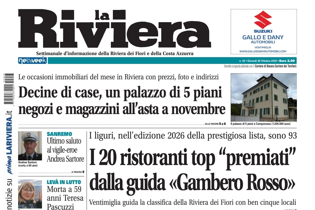 I 20 ristoranti “premiati”dalla guida «Gambero Rosso»