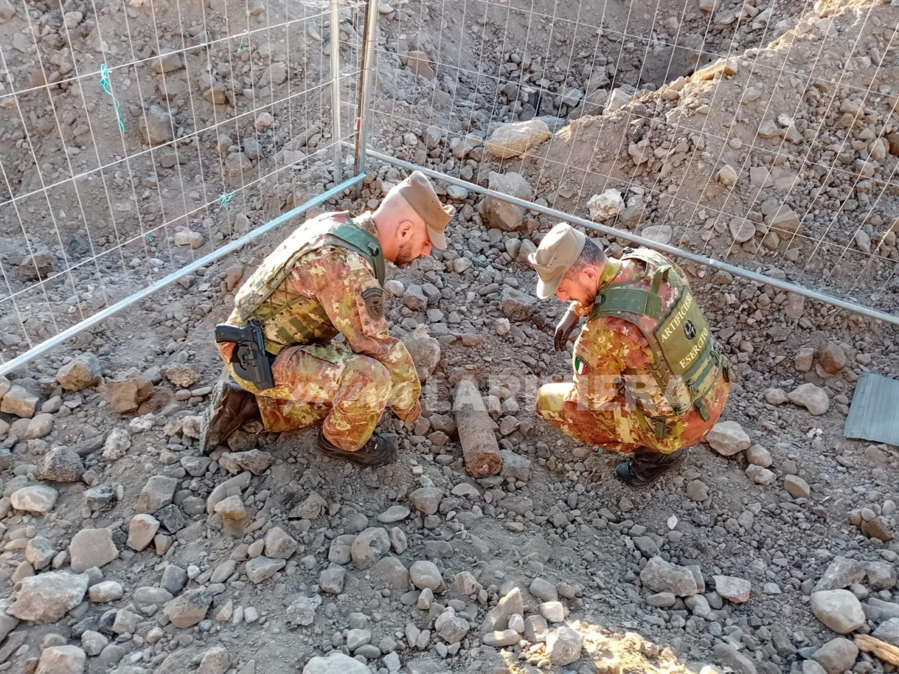 Ecco la bomba disinnescata a Imperia dagli artificieri del Genio Alpini