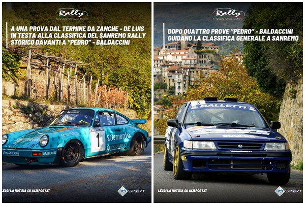 Sanremo Rally Storico – De Zanche scavalca “Pedro” a una Prova speciale dalle fine