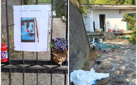 Morte di Federico Bevilacqua, la sua foto e un mazzo di fiori sul cancello di casa. Sabato la recita di un rosario