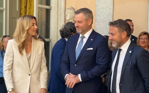 Piana e Salis accolgono il presidente Peter Pellegrini per l’apertura del consolato della Slovacchia a Genova