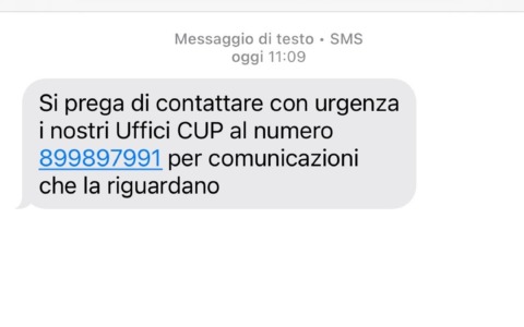 SMS truffa in provincia. L’Asl: «Non siamo noi»