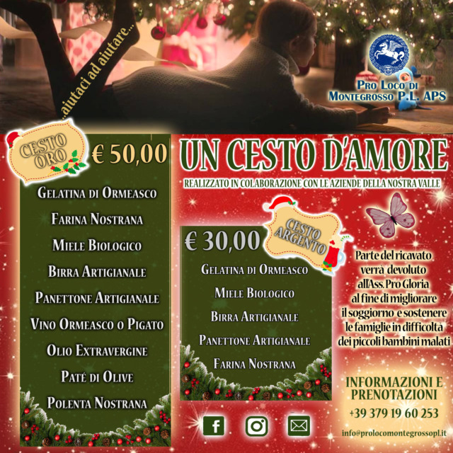 A Montegrosso i Cesti Natalizi “Pro Gloria”
