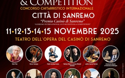 Da domani il Sanremo International Guitar Festival & Competition