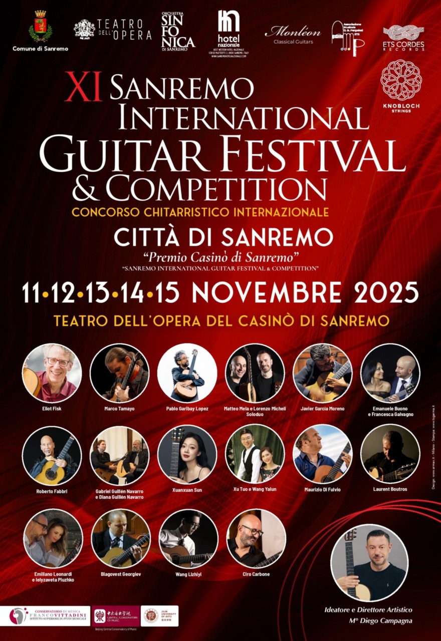 Da domani il Sanremo International Guitar Festival & Competition