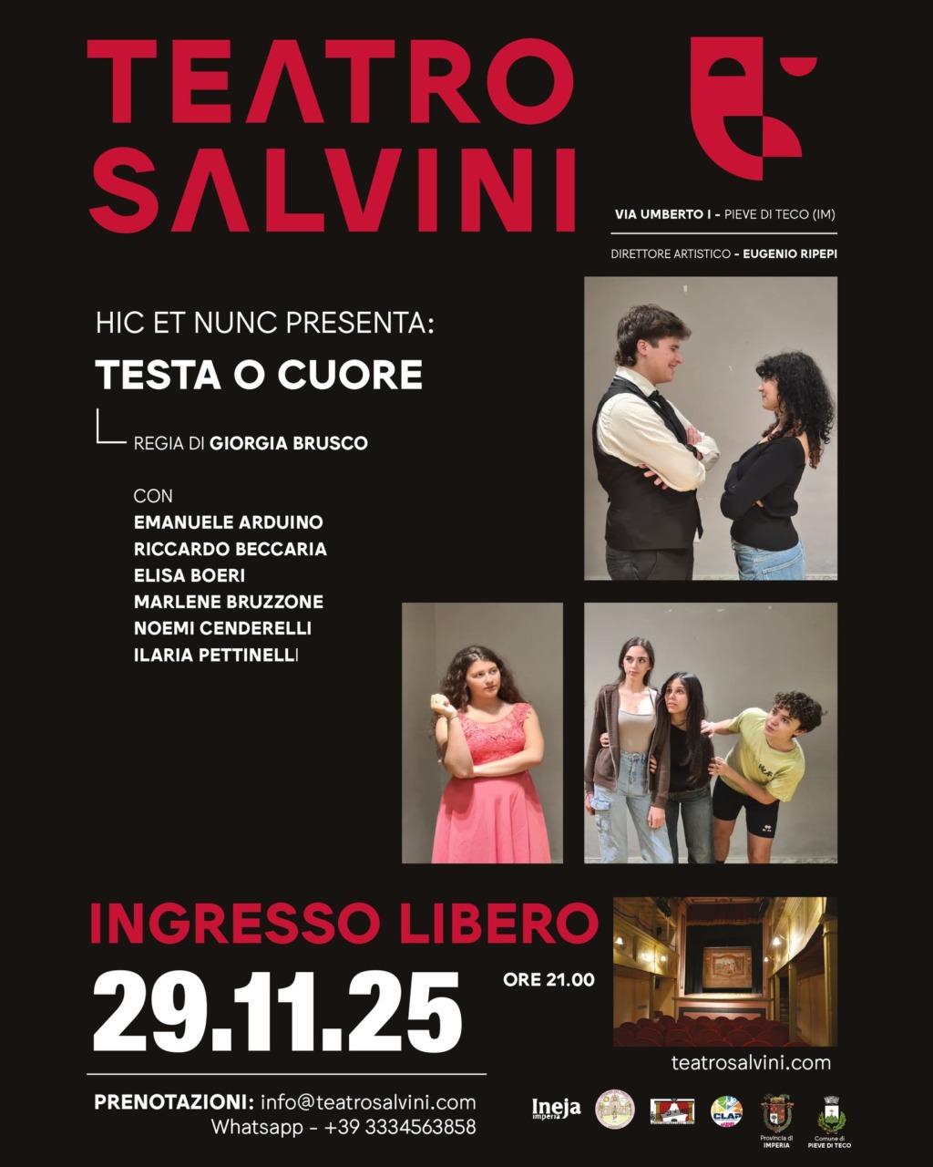 Due appuntamenti nel fine settimana al Teatro Salvini