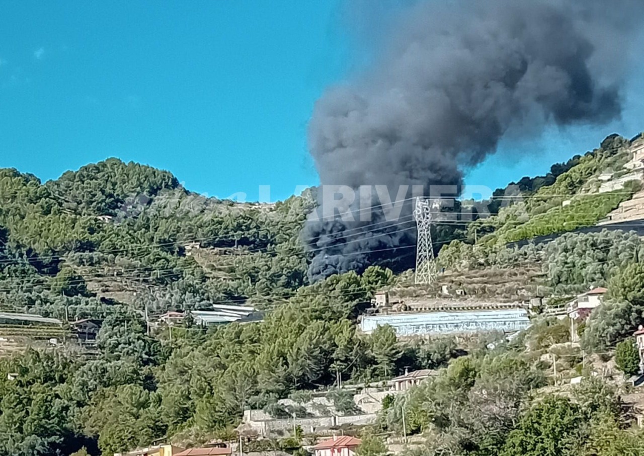 Divorata dalle fiamme una serra a Soldano