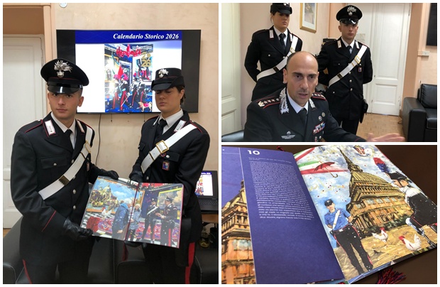 Presentato il Calendario Storico dei Carabinieri 2026, con il contributo dell’artista Luigi “Renè” Valeno