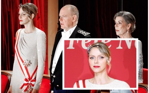 Charlene di Monaco torna in pubblico indossando la tiara di diamanti regalo di matrimonio di Alberto II