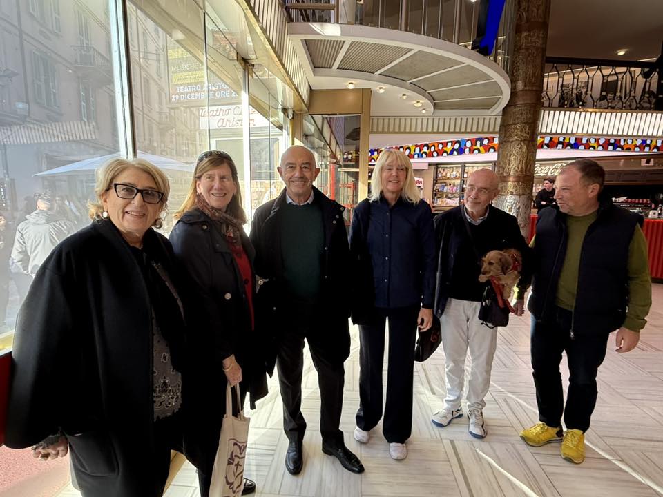 La console generale tedesca Susanne Welter in visita al Teatro Ariston con il Sindaco Mager e i fratelli Vacchino