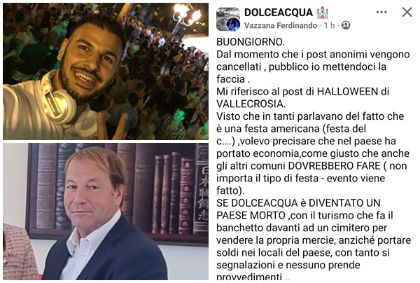 Lo sfogo del Sindaco Fulvio Gazzola che replica al post polemico del dj Ferdinando Vazzana
