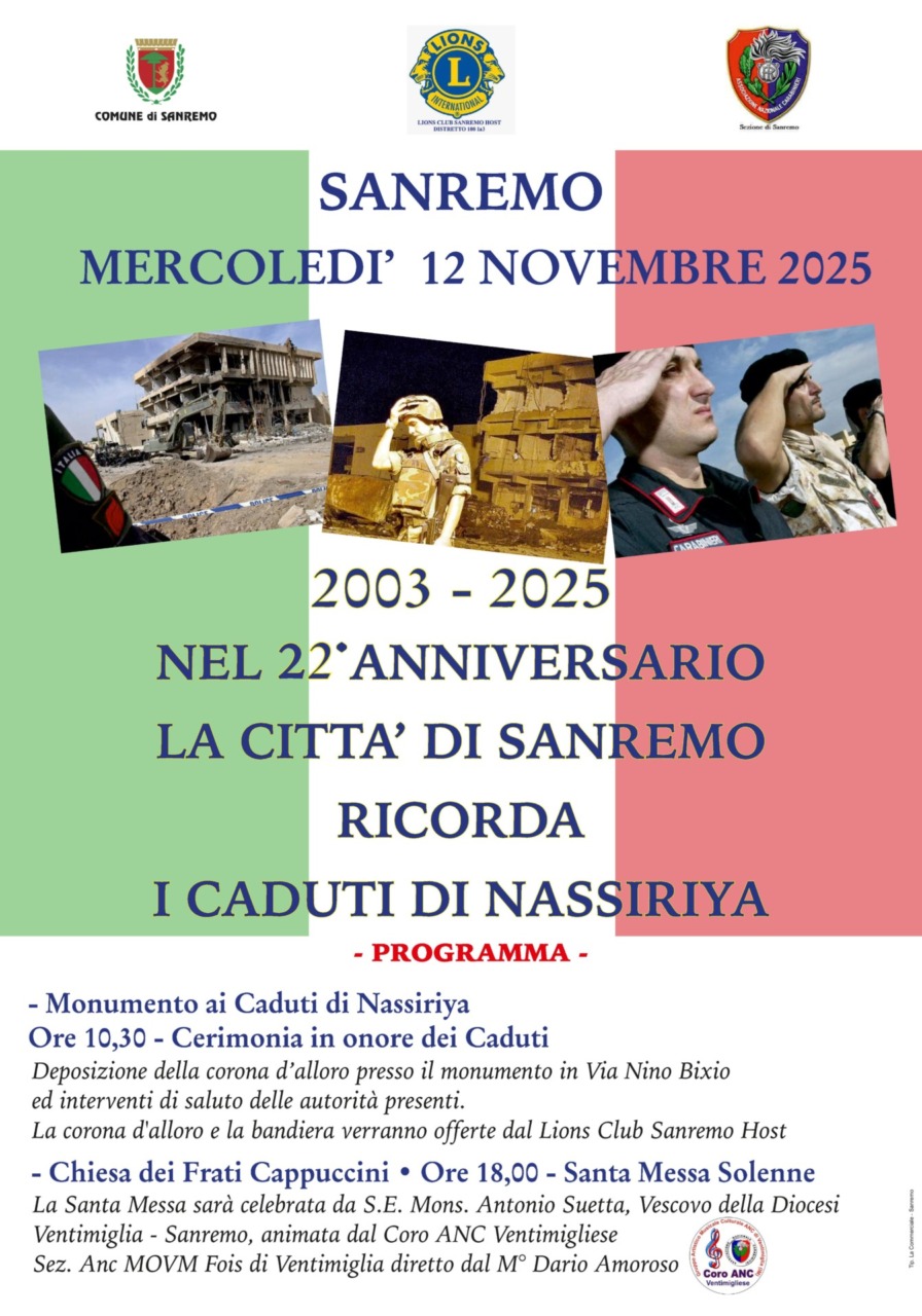 Caduti di Nassiriya, la cerimonia nel 22° anniversario