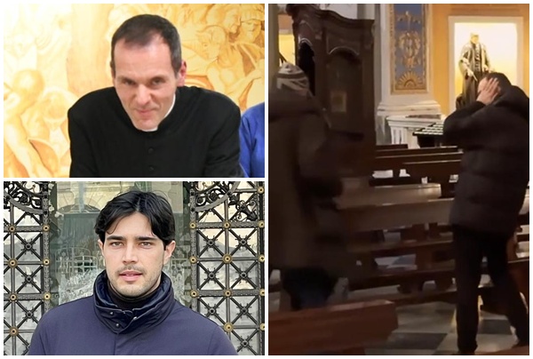 Don Alessandro Ferrua preso a schiaffi in chiesa a Imperia per una sigaretta