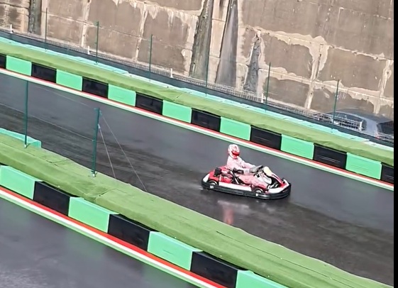 Collaudo “bagnato” per la pista Mandracci di go-kart di Arma di Taggia