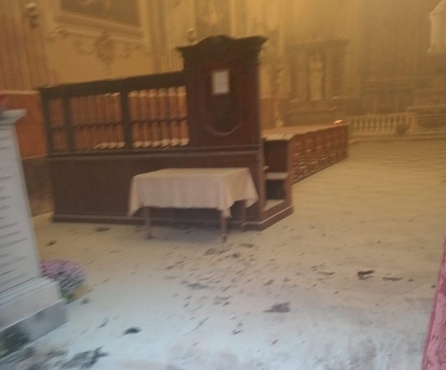 Incendio nell’Oratorio della Confraternita dei Bianchi a Taggia