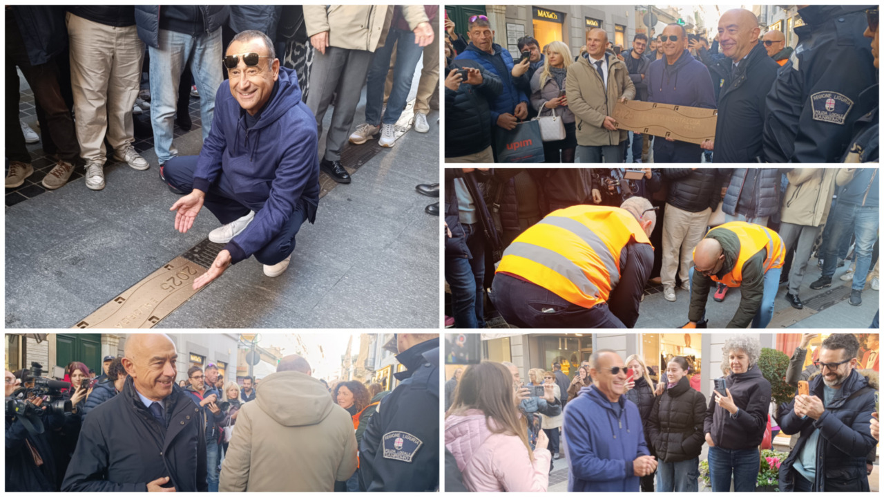 Aria di Festival: la targa di Olly posata in via Matteotti